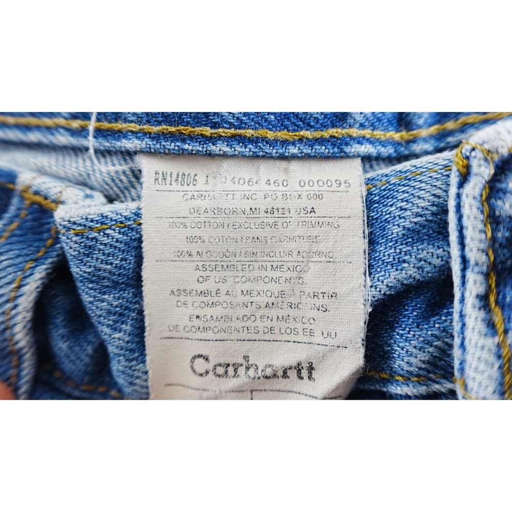 vintage Carhartt Mens Denim Jeans Size 33x32 - Picture 4 of 14
